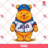 Pooh Bear NY Mets PNG, New York Mets Winnie The Pooh Cartoon PNG
