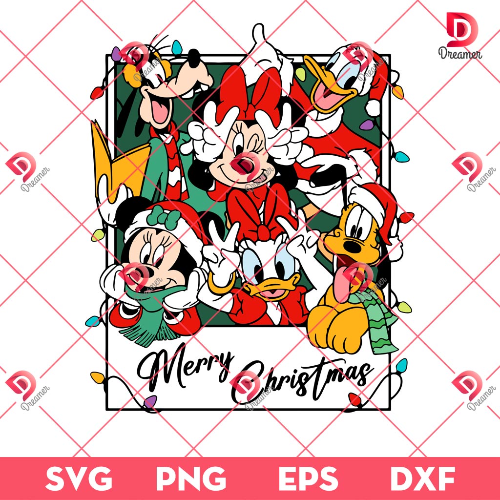 Retro Mickey And Friends Christmas SVG PNG, Vintage Disney Friends Christmas 2024 SVG PNG