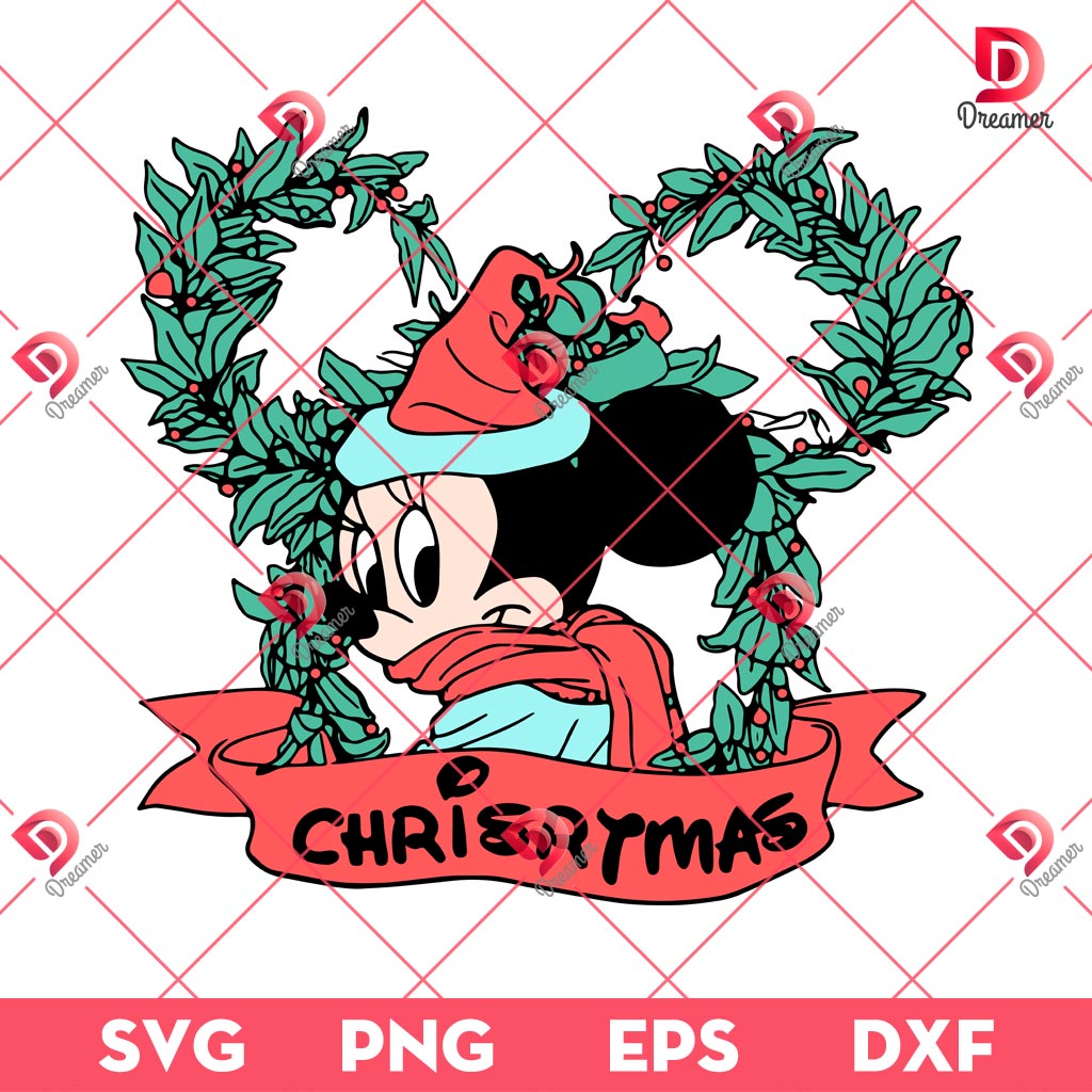 Retro Minnie Merry Christmas SVG PNG, Disney Mouse Christmas 2024 SVG PNG