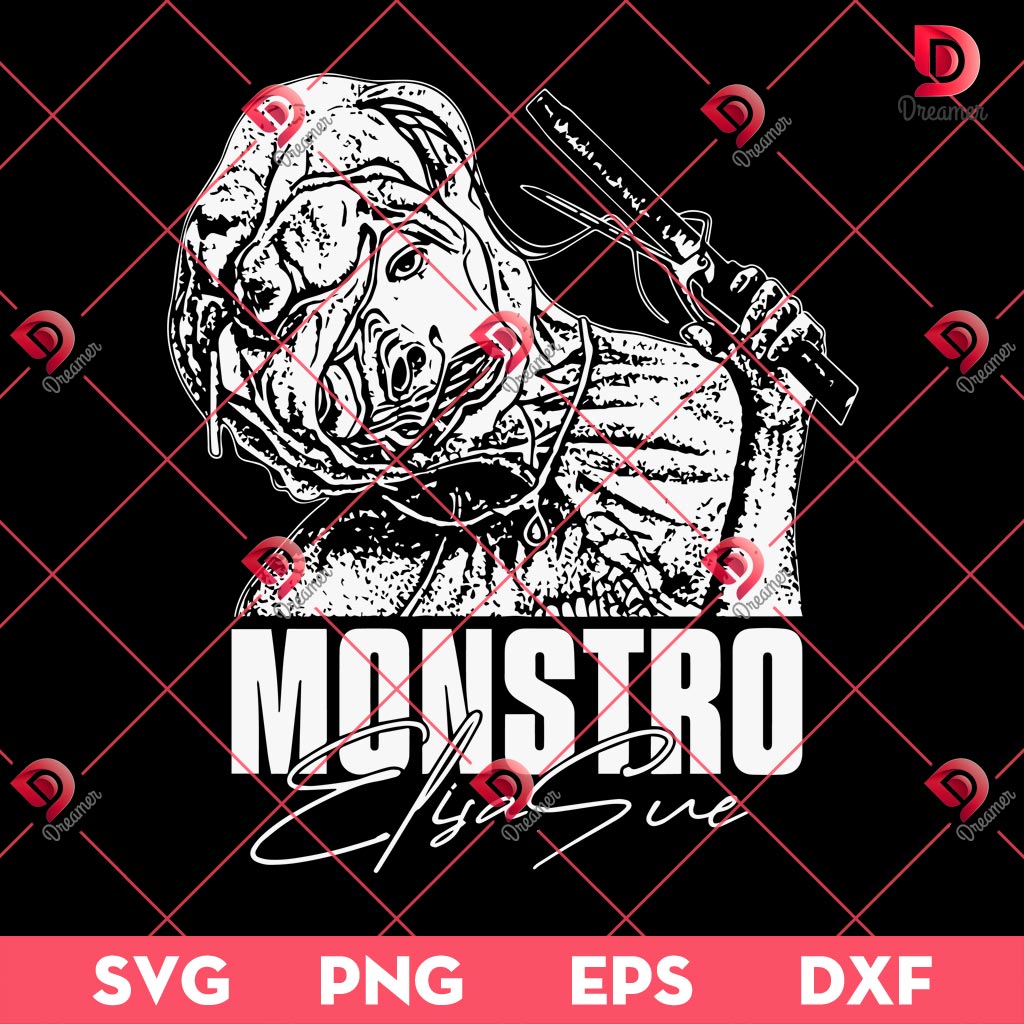 Retro Monstro Elisasue SVG PNG EPS DXF