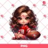 San Francisco 49ers Cute Girl PNG, Cute Cartoon Girl NFL Football PNG