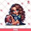 Seattle Seahawks Cute Girl PNG, Cute Cartoon Girl NFL Football PNG