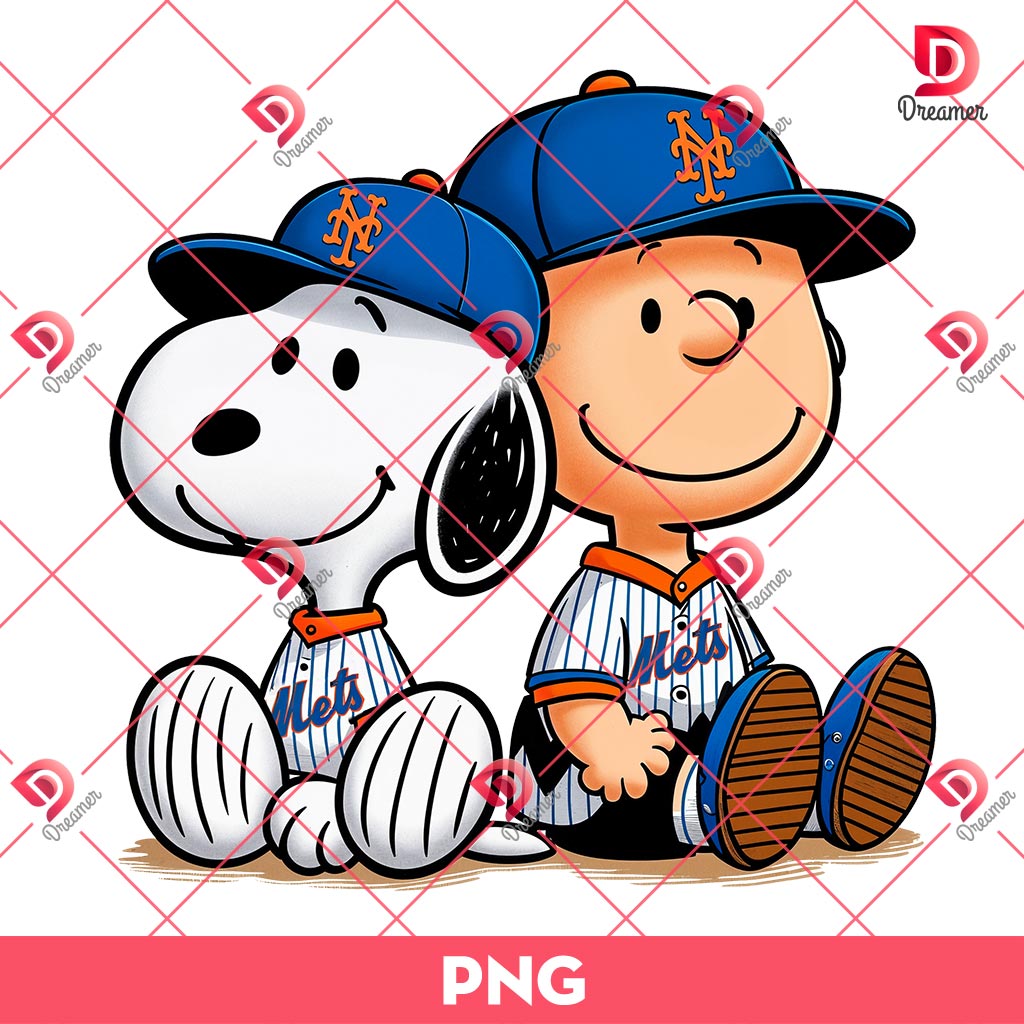 Snoopy And Charlie Brown New York Mets PNG, Cartoon Snoopy Baseball PNG, Peanuts Cartoon Baseball PNG