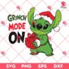 Stitch Grinch Mode On SVG PNG, Stitch Christmas SVG PNG, Merry Christmas Stitch Grinch PNG SVG