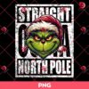 Straight Outta North Pole Grinch Face PNG, Grinchmas PNG