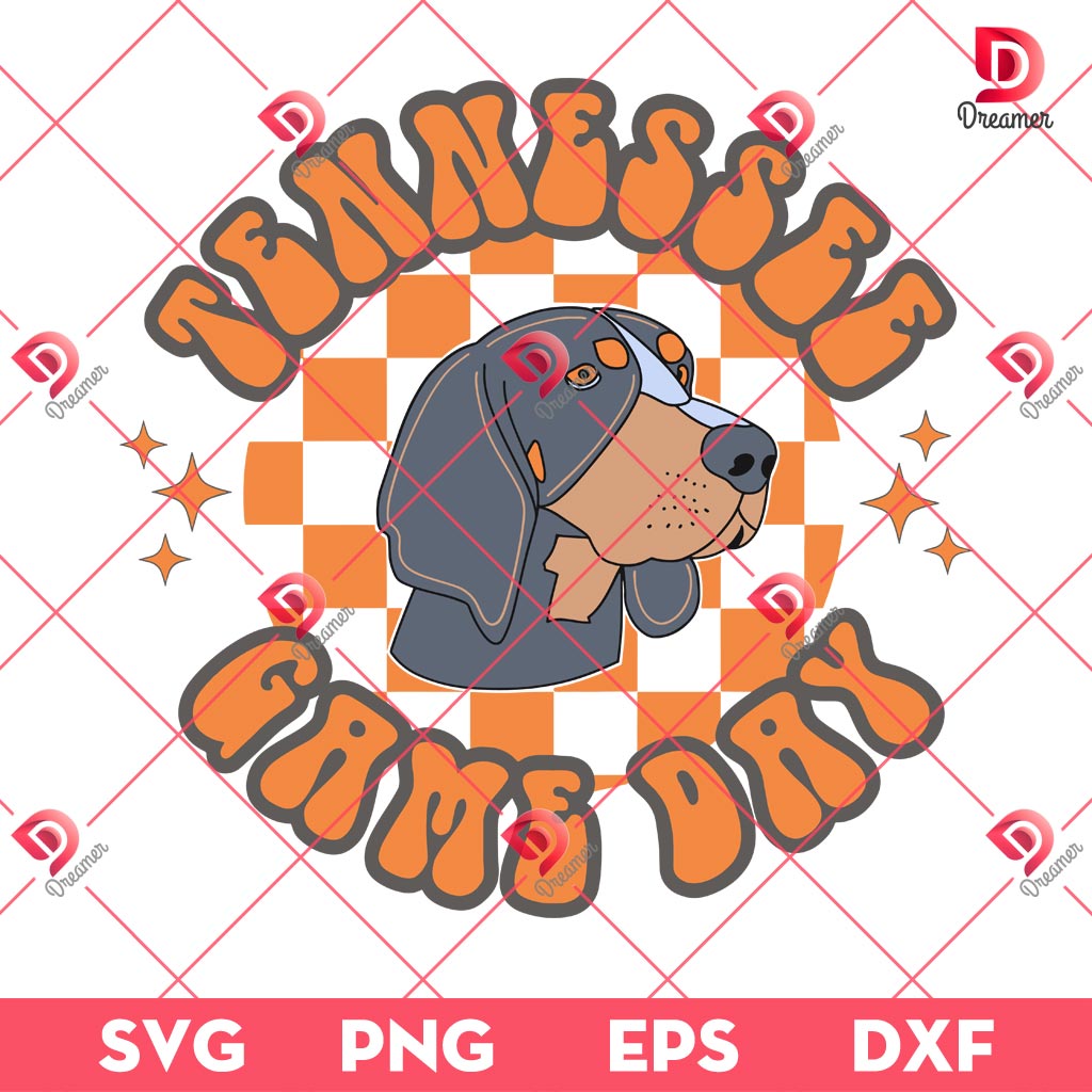 Tennessee Game Day Checkered SVG PNG, Tennessee Baseball SVG PNG