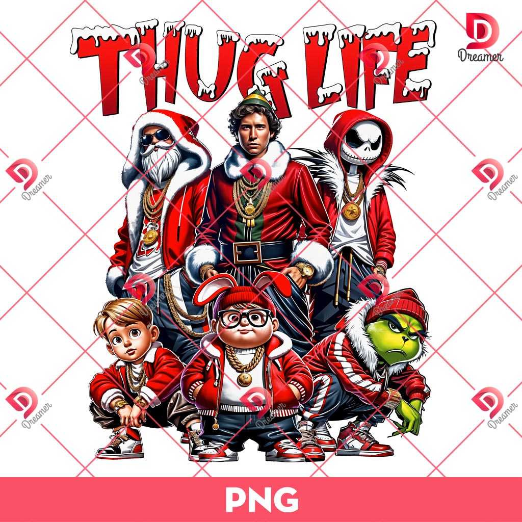Thug Life Christmas PNG, Christmas Comedy Movie Friends PNG, The Boys Of Winter Christmas PNG