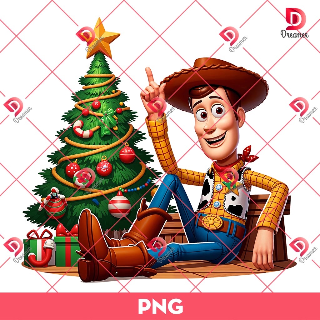 Woody Christmas PNG, Merry Christmas Toy Story Cartoon PNG