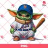 Yoda Star Wars NY Mets Baseball PNG, Baby Yoda Baseball New York Mets Player PNG