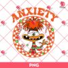 Anxiety Inside Out Christmas PNG, Inside Out 2 Cartoon Merry Christmas Checkered Circle PNG