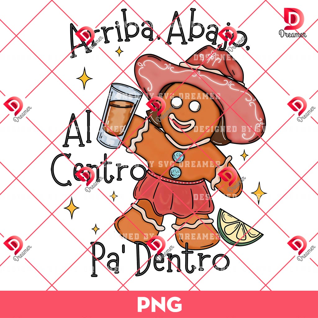 Arriba Abajo Al Centro Pa Dentro Girl PNG, Girl Gingerbread Christmas PNG