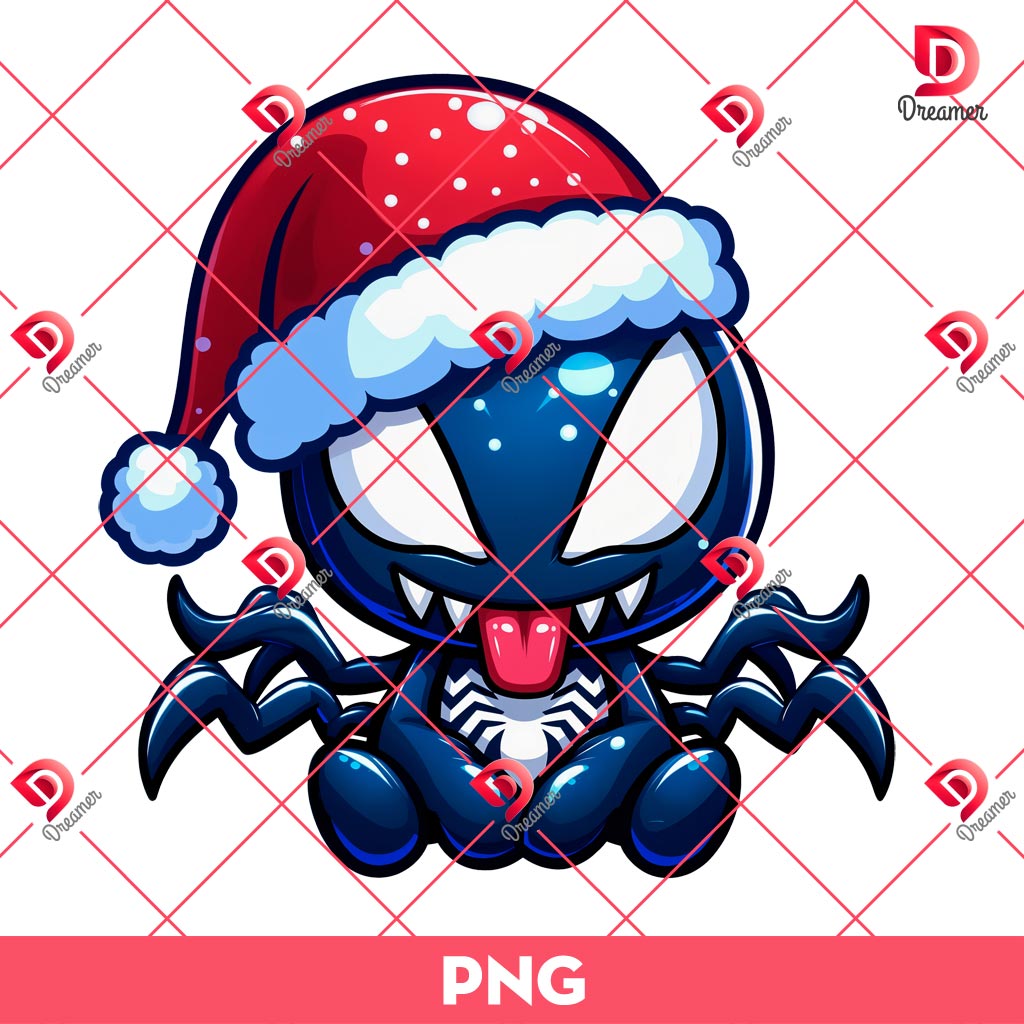 Baby Venom Christmas PNG, Movie Character Merry Christmas PNG