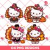Bundle Hello Kitty Turkey Thanksgiving PNG, Hello Turkey PNG Bundle