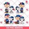 Bundle Snoopy And Charlie Brown LA Dodgers PNG, Peanuts Cartoon Los Angeles Dodgers MLB PNG Bundle