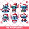 Bundle Stitch Merry Christmas PNG, Stitch Xmas Santa PNG Bundle