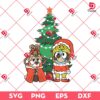 Christmas Bluey Heeler SVG PNG, Bluey Bingo Christmas Tree SVG PNG