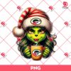 Christmas Boujee Grinch Girl GB Packers PNG, Cute Grinch Girl Green Bay Packers NFL Football PNG
