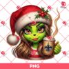 Christmas Boujee Grinch Girl New Orlean Saints PNG, Cute Grinch Girl New Orlean Saints NFL Football PNG