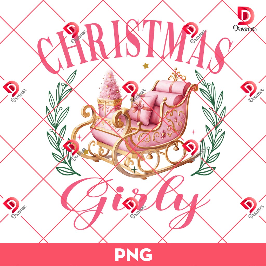 Christmas Girly PNG, Merry Christmas PNG