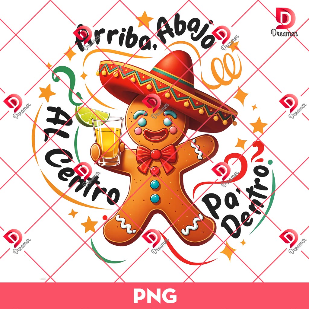 Christmas Mexican Gingerbread Man PNG, Feliz Navidad PNG, Mexican Christmas PNG