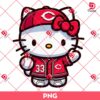 Cincinnati Reds Hello Kitty MLB Player PNG, Hello Kitty Baseball Reds Team PNG