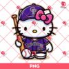 Colorado Rockies Hello Kitty Player PNG, MLB Baseball Colorado Rockies Hello Kitty PNG