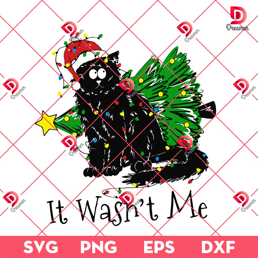 Cute Black Cat Christmas SVG PNG, Cute Animals Christmas SVG PNG