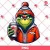 Denver Broncos Grinchmas PNG, Grinch Coffee NFL Broncos Football PNG