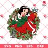 Disney Princess Christmas Snow White SVG PNG, Snow White Wreath Christmas SVG PNG