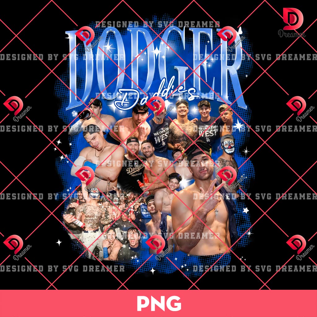 Dodgers Daddies PNG, Los Angeles Dodgers World Series Champions 2024 PNG