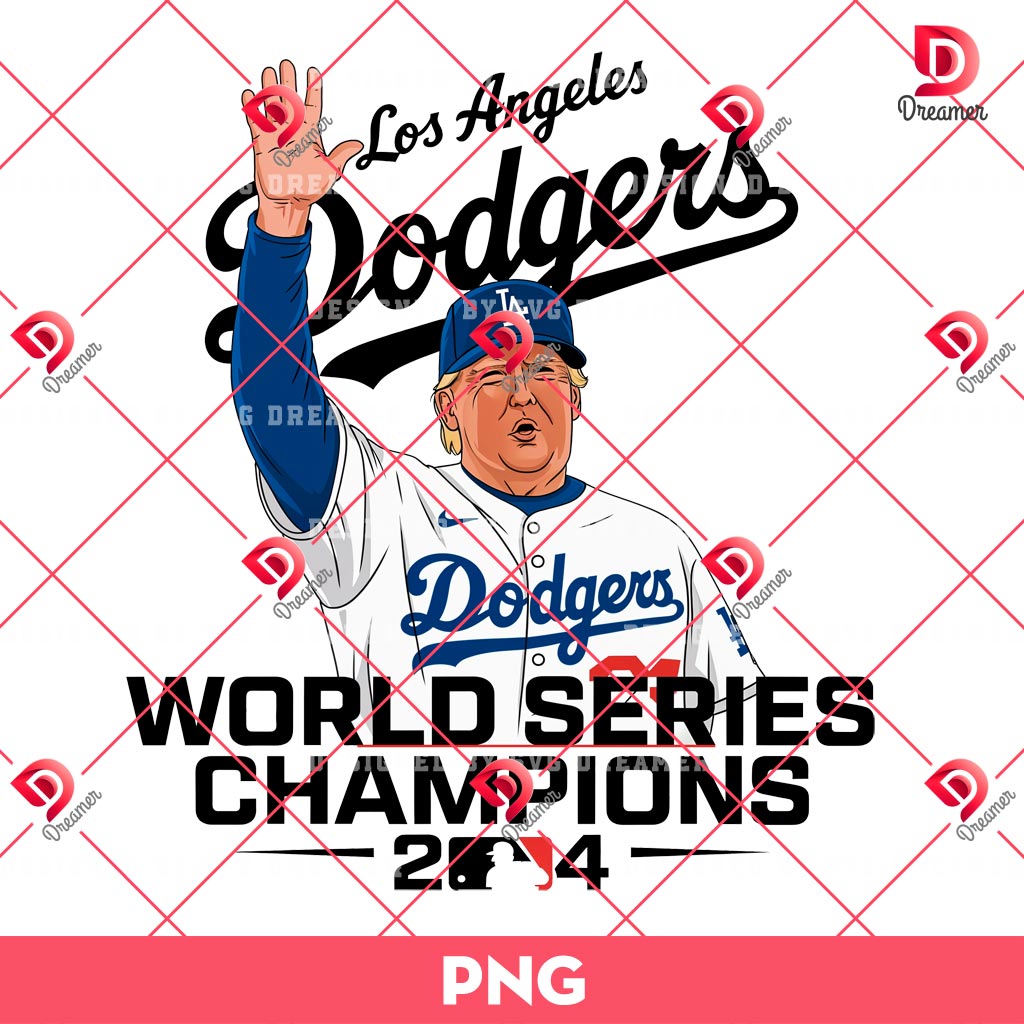 Donald Trump Dodgers PNG, LA Dodgers World Series Champs 2024 PNG