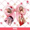 Festive Glitter Bow Santa Hat Taylor Swift PNG, Swiftie Merry Christmas Coquette PNG