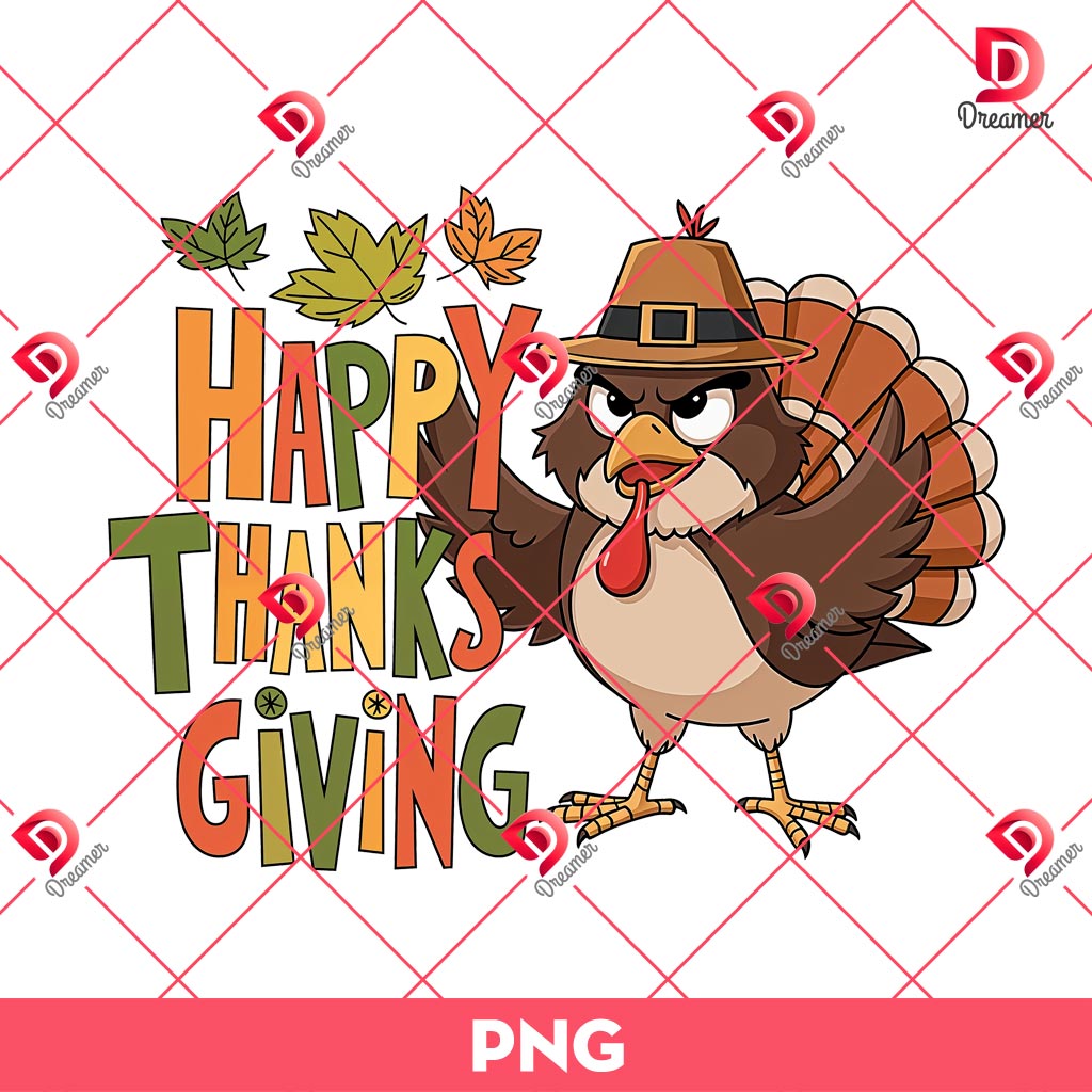 Funny Thanksgiving Turkey PNG, Angry Tukey PNG