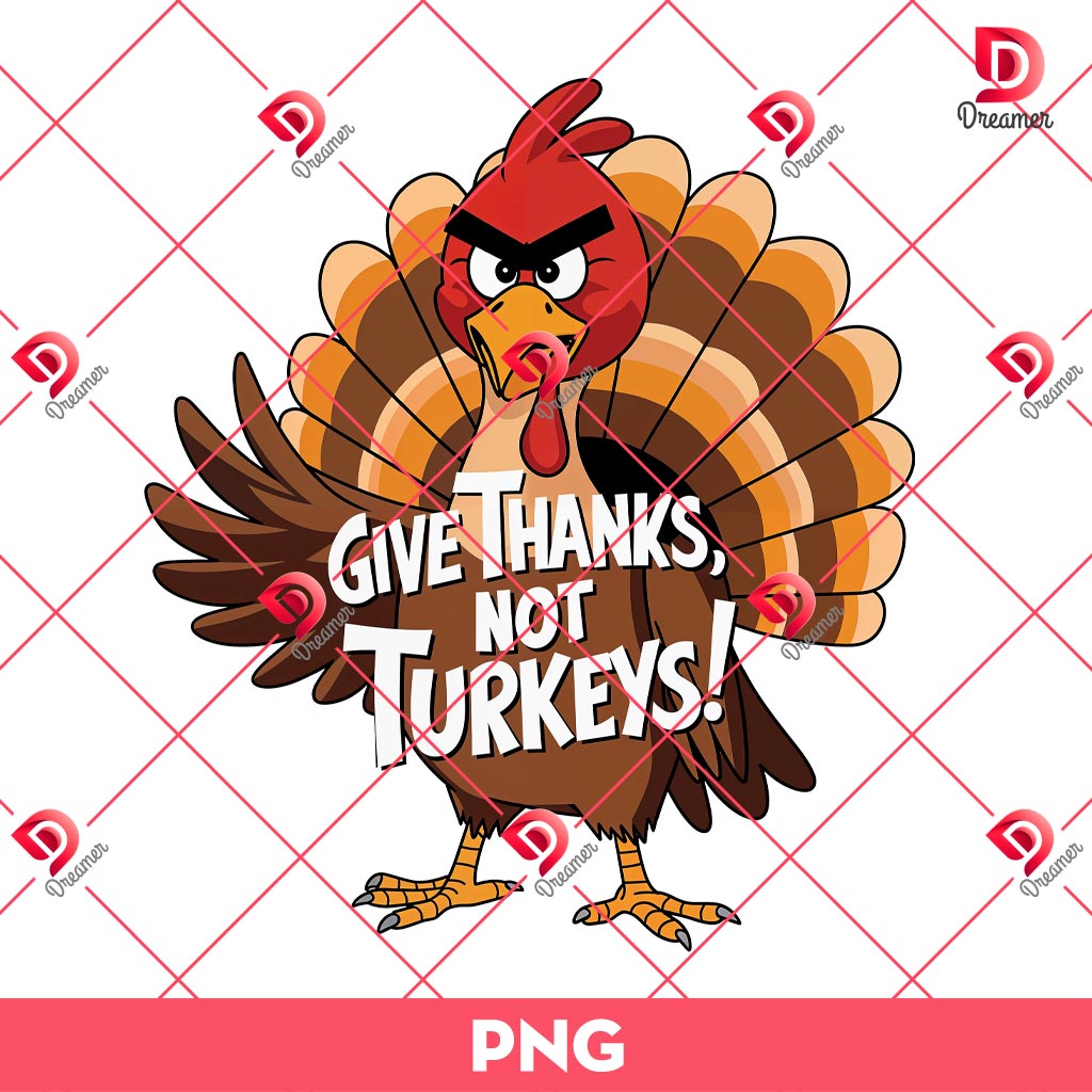 Give Thanks Not Turkeys PNG, Funny Angry Birds Turkey PNG