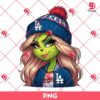 Grinch Girl LA Dodgers PNG, Boujee Grinch Lady MLB Baseball Dodgers PNG