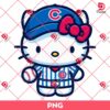 Hello Kitty Chicago Cubs MLB Player PNG, Chicago Cubs Baseball Kitty PNG