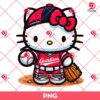 Hello Kitty Cleveland Guardians Baseball Player PNG, Kitty MLB Guardians Team PNG