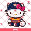 Hello Kitty Houston Astros Player PNG, MLB Baseball Hello Kitty Astros PNG