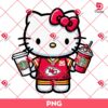 Hello Kitty Kansas City Chiefs Player PNG, Hello Kitty NFL Drinks Starbucks Coffee PNG