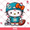 Hello Kitty Miami Dolphins Player PNG, NFL Football Hello Kitty Dolphins PNG