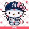 Hello Kitty NY Yankees Baseball Players PNG, New York Yankees MLB Team PNG