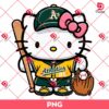 Hello Kitty Oakland Athletics Baseball Player PNG, MLB Hello Kitty Athletics PNG