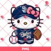 Hello Kitty SD Padres Player PNG, MLB Baseball San Diego Padres Hello Kitty PNG