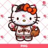 Hello Kitty SF Giants Baseball Player PNG, MLB Hello Kitty San Francisco Giants Team PNG
