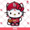 Hello Kitty St Louis Cardinals Player PNG, MLB Baseball Hello Kitty Cardinals Team PNG
