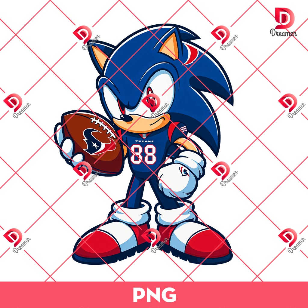 Houston Texans Sonic PNG, Sonic Texans NFL Football PNG