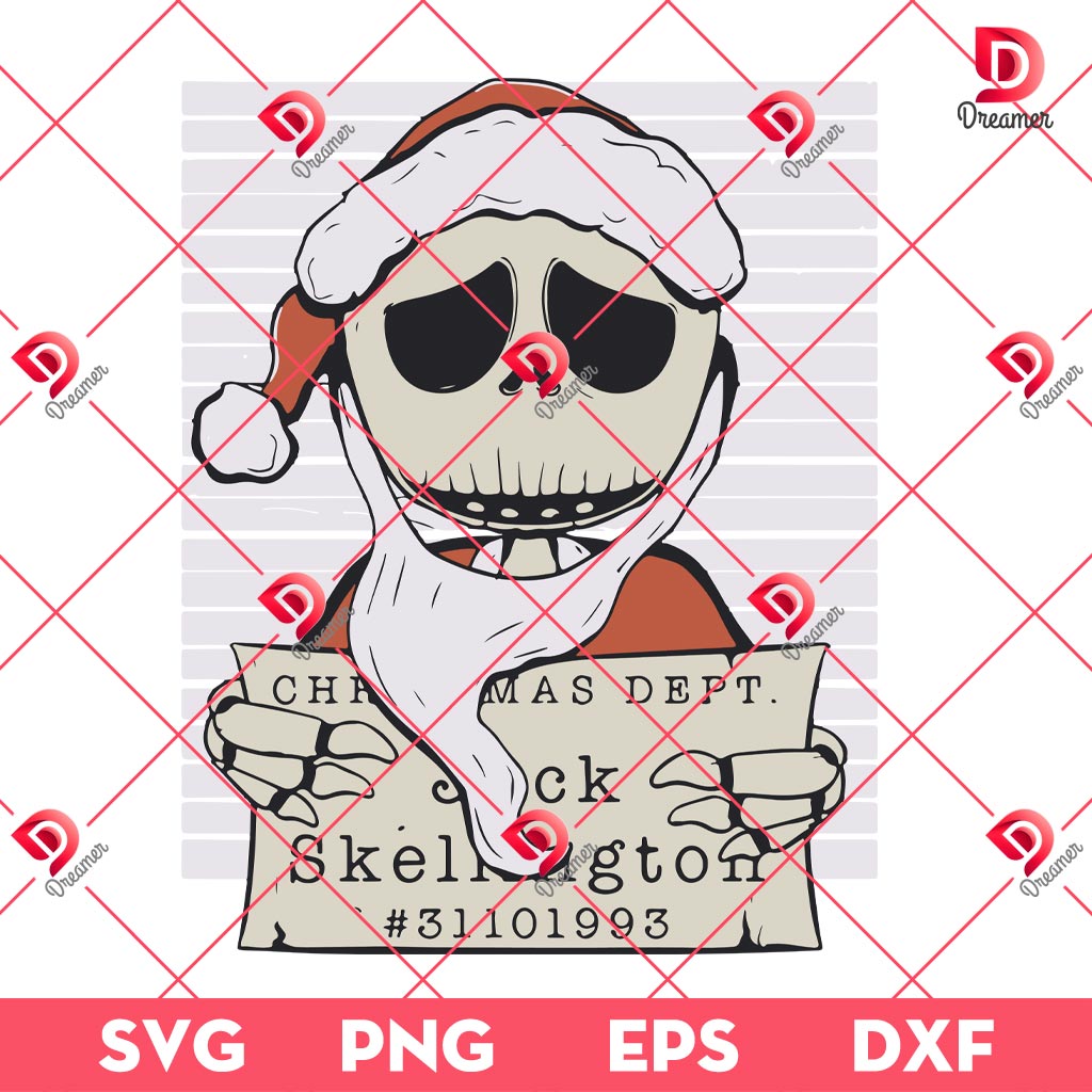 Jack Skellington Christmas SVG PNG, Nightmare Before Christmas Movie SVG PNG