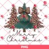 Leopard Print Christmas Tree PNG, Leopard Print Merry Christmas PNG