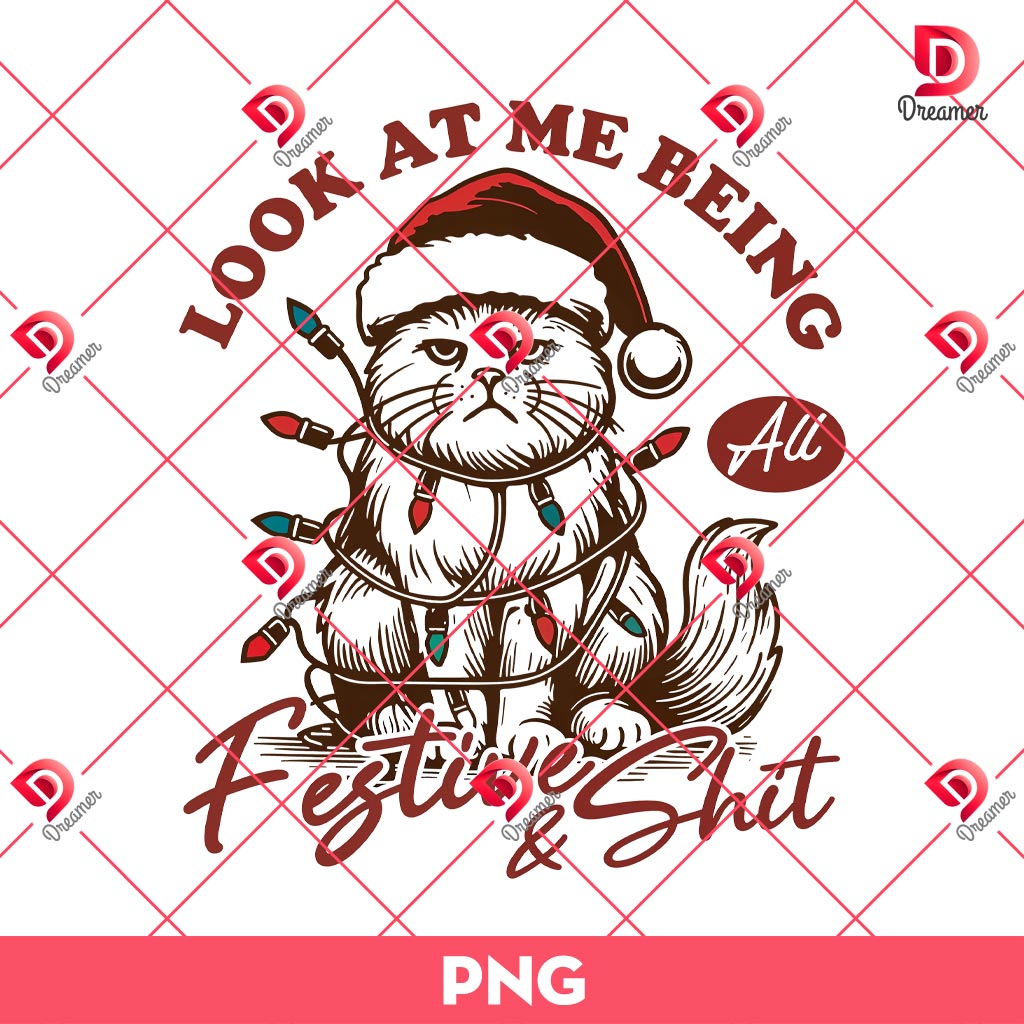 Look At Me Being All Festive PNG, Grumpy Cat Christmas PNG