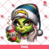 Los Angeles Chargers Boujee Grinch Girl Xmas PNG, Grinch Christmas NFL Football PNG